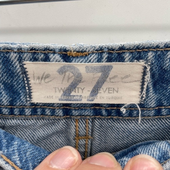 We the free Marion high waist woman boho trendy distressed ankle jogger Jean. 27 - Picture 8 of 9